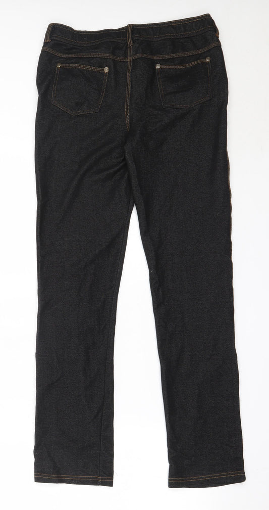 Malaika Womens Black Cotton Skinny Jeans Size 10 L29 in Regular