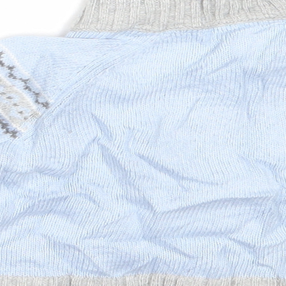 Janie and Jack Boys Blue Cotton Cardigan Jumper Size 3-6 Months