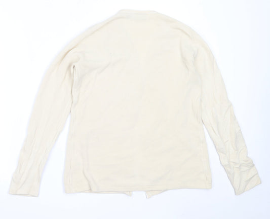Croft & Barrow Womens Beige V-Neck Acrylic Cardigan Jumper Size M