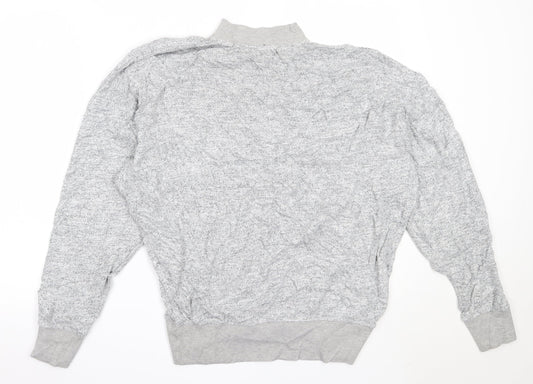 Topshop Womens Grey High Neck Viscose Pullover Jumper Size 8