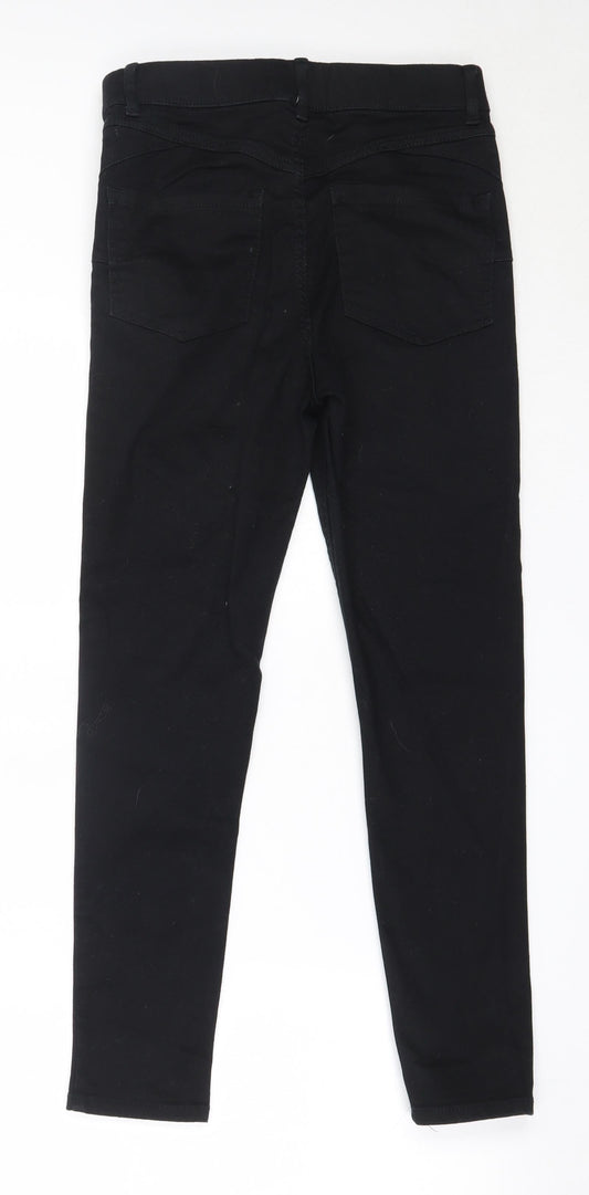 New Look Womens Black Cotton Jegging Jeans Size 10 L26.5 in Regular