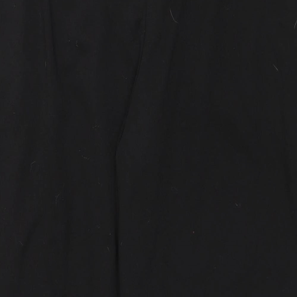 Preworn Womens Black Polyester Jogger Trousers Size M L23 in Regular Drawstring