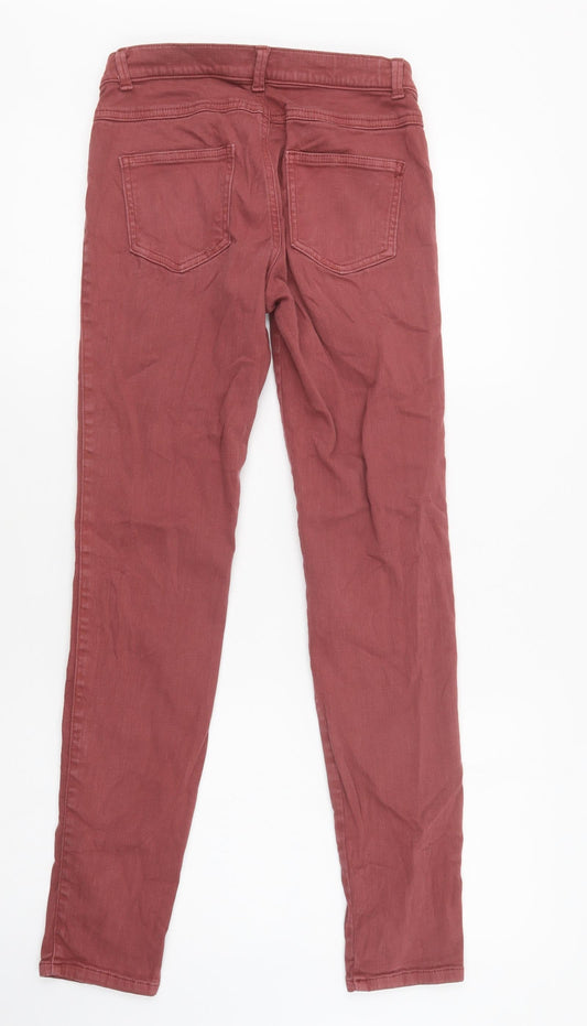 Sisley Womens Pink Cotton Skinny Jeans Size 27 L30 in Regular Button