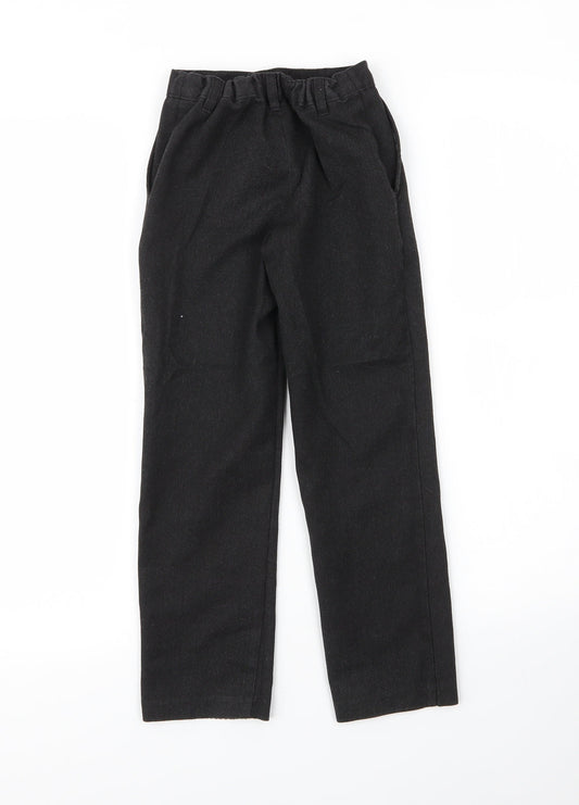 George Boys Grey Viscose Carpenter Trousers Size 6 Years L21 in Regular Zip