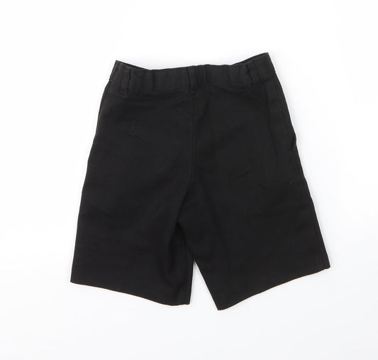 George Boys Black Viscose Bermuda Shorts Size 5 Years Regular Zip