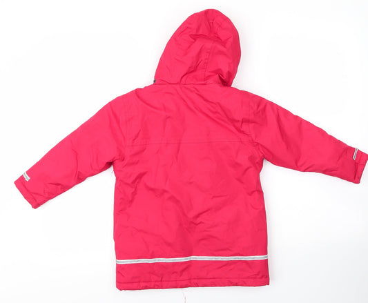 Hill & Woods Boys Red Parka Coat Size 3 Years Zip