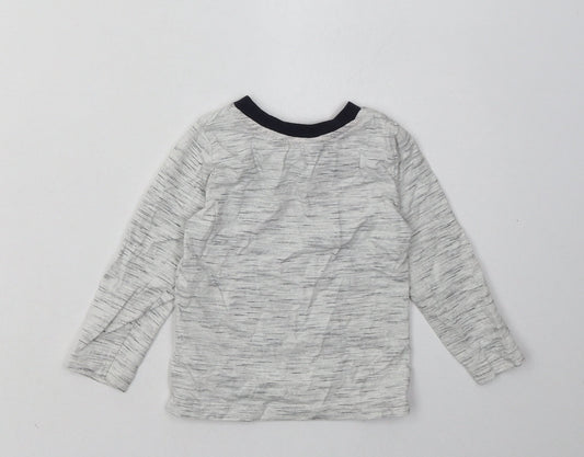 Primark Boys Grey Cotton Basic Casual Size 12-18 Months Crew Neck Pullover - daddys superstar