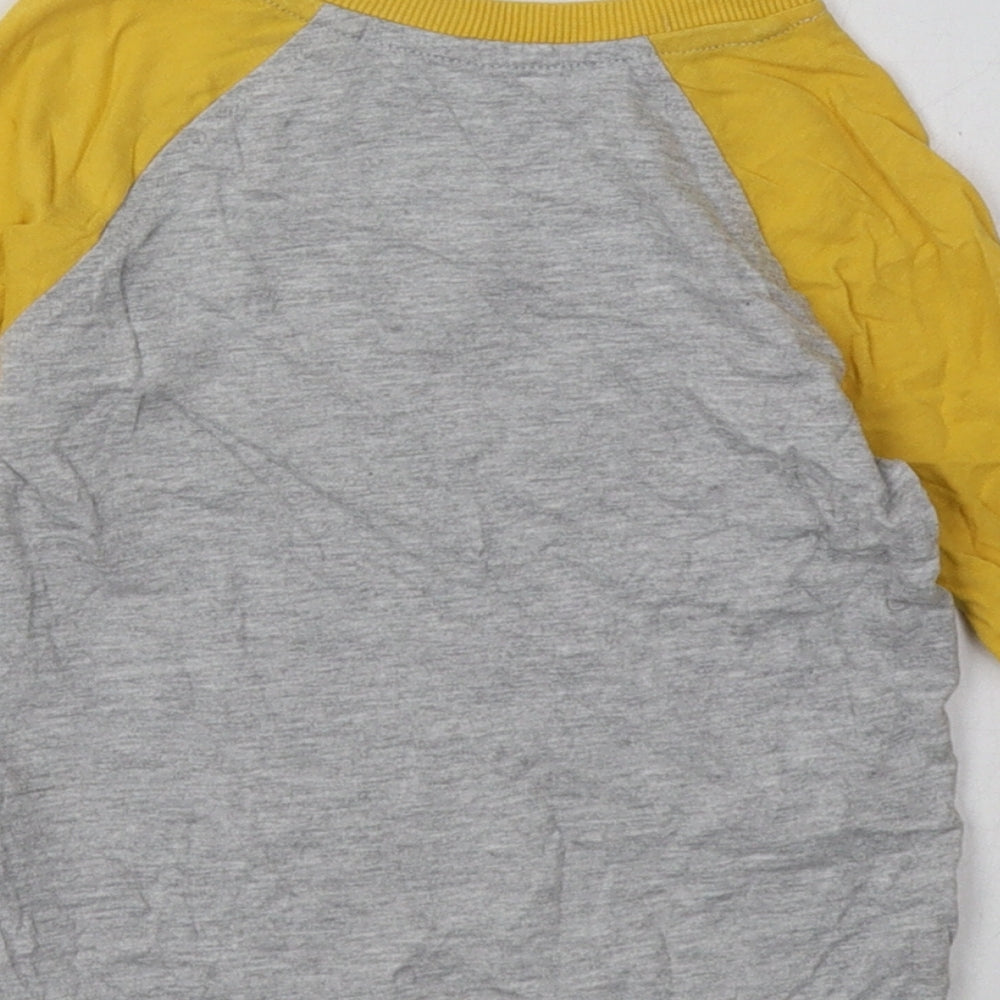 George Boys Yellow Cotton Basic Casual Size 2 Years Crew Neck Pullover