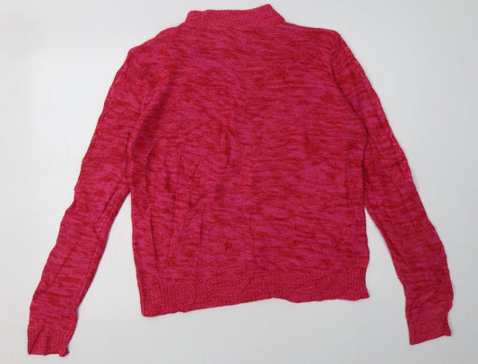 Matalan Womens Pink Argyle/Diamond Acrylic Pullover Sweatshirt Size L Pullover