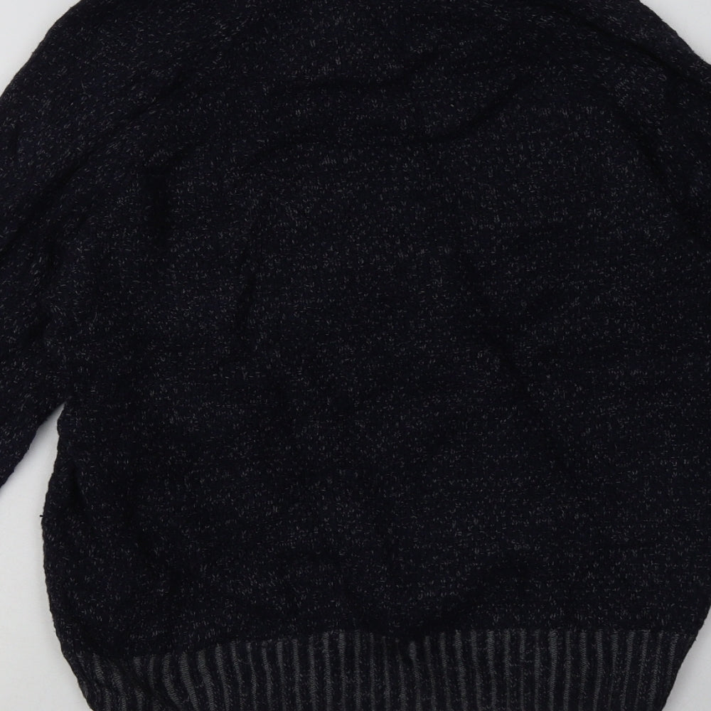 Marks and Spencer Mens Blue Acrylic Pullover Sweatshirt Size M