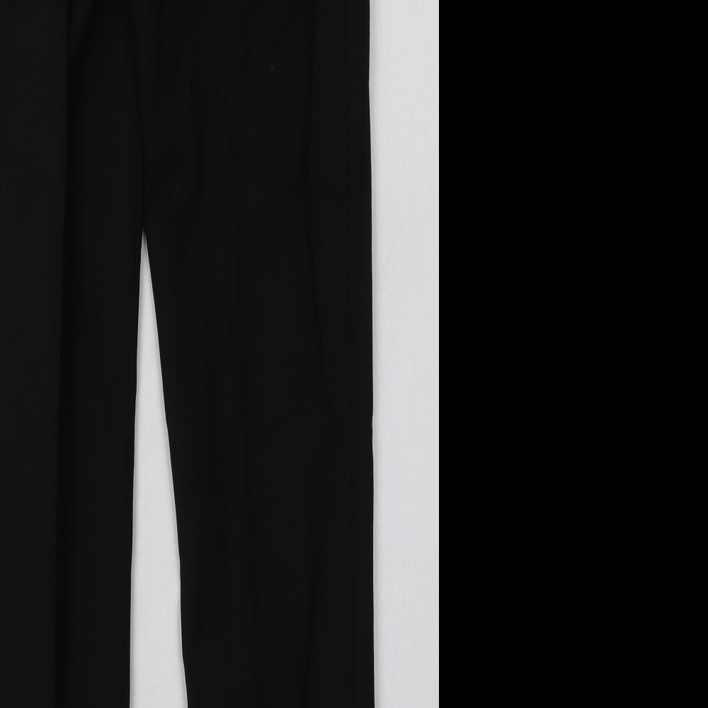 Marks and Spencer Boys Black Polyester Capri Trousers Size 11-12 Years Slim Hook & Eye - School Wear