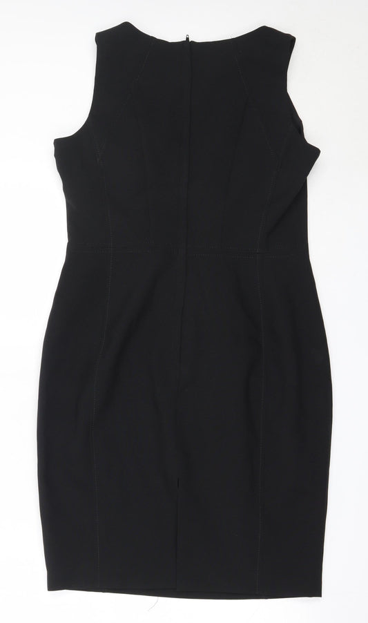 Atmosphere Womens Black Polyester Shift Size 10 V-Neck