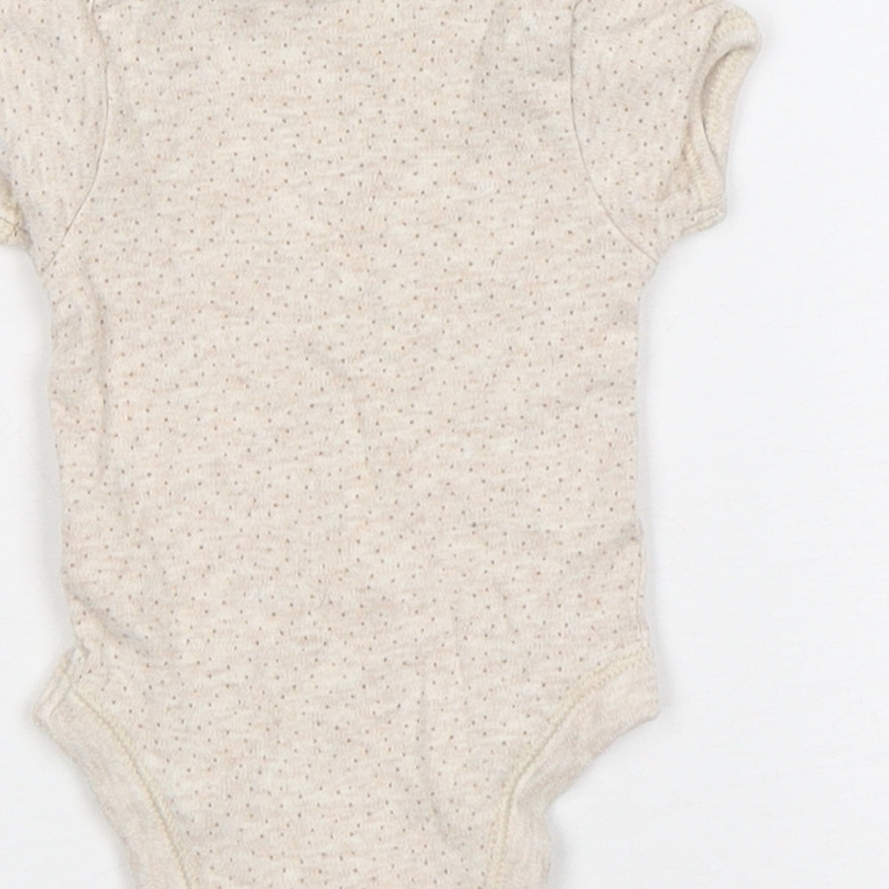 George Girls Beige Cotton Leotard One-Piece Size Newborn