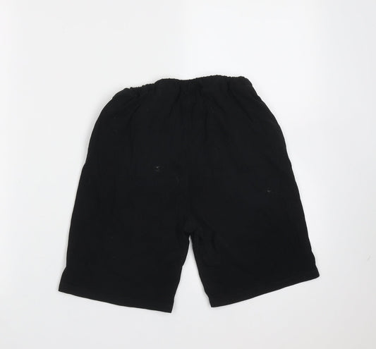 SheIn Girls Black Cotton Bermuda Shorts Size 10 Years Regular