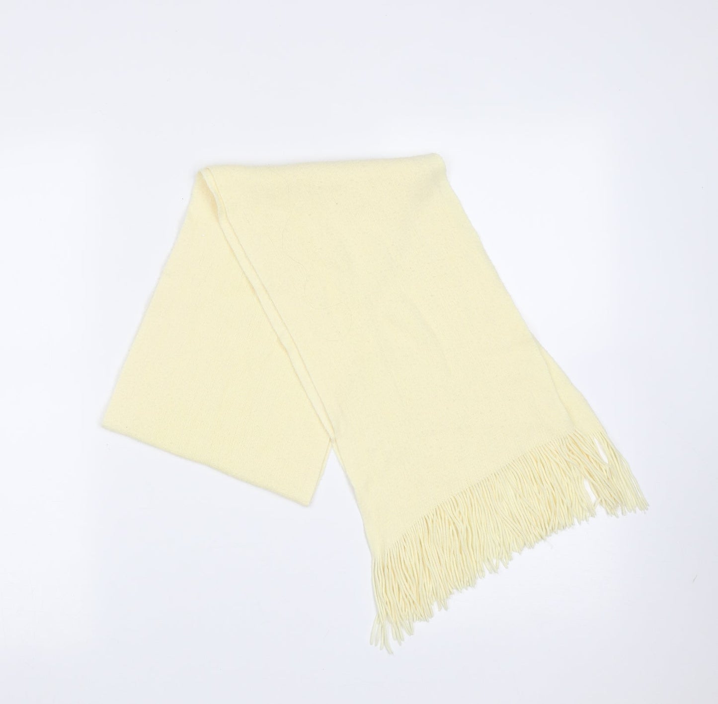Preworn Womens Yellow Polyester Scarf