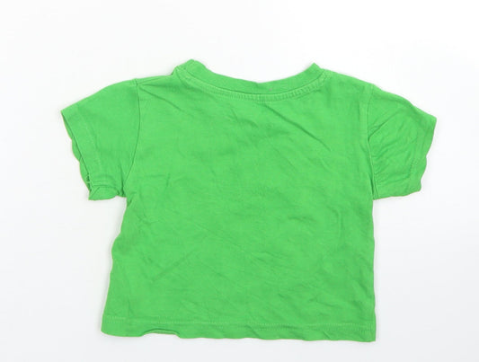 Nickelodeon Boys Green Cotton Basic T-Shirt Size 12 Months Crew Neck - Paw Patrol