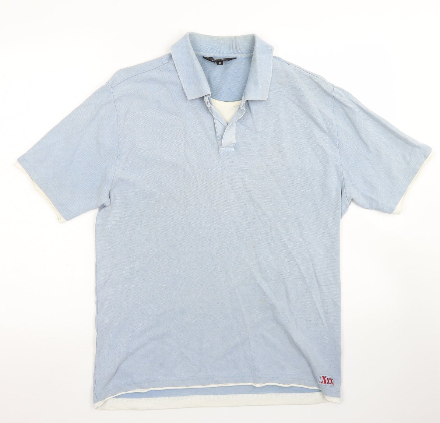 Lakeland Mens Blue Cotton Polo Size M Collared