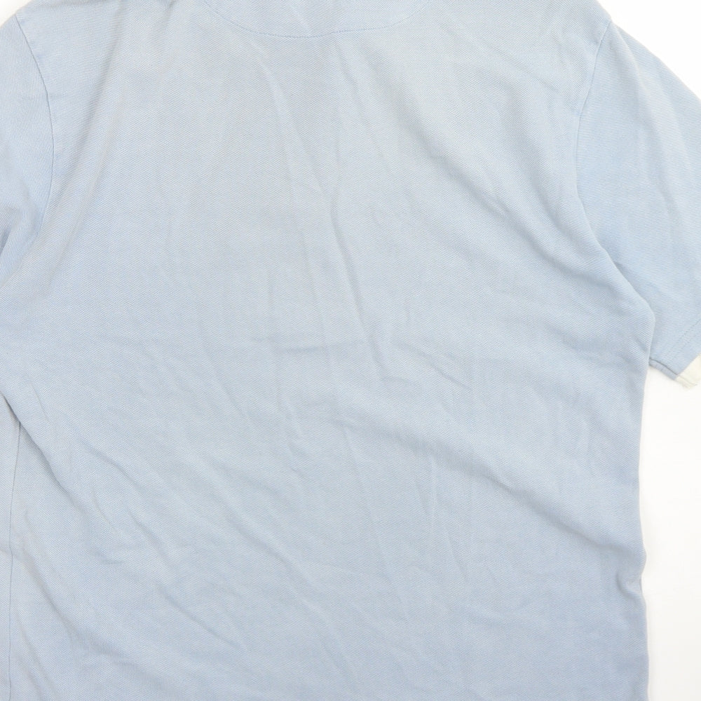 Lakeland Mens Blue Cotton Polo Size M Collared