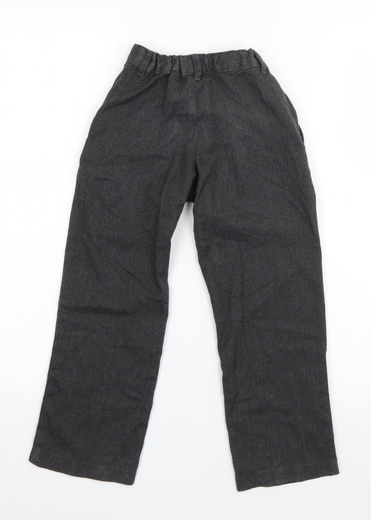 George Boys Grey Polyester Dress Pants Trousers Size 5-6 Years Regular Zip
