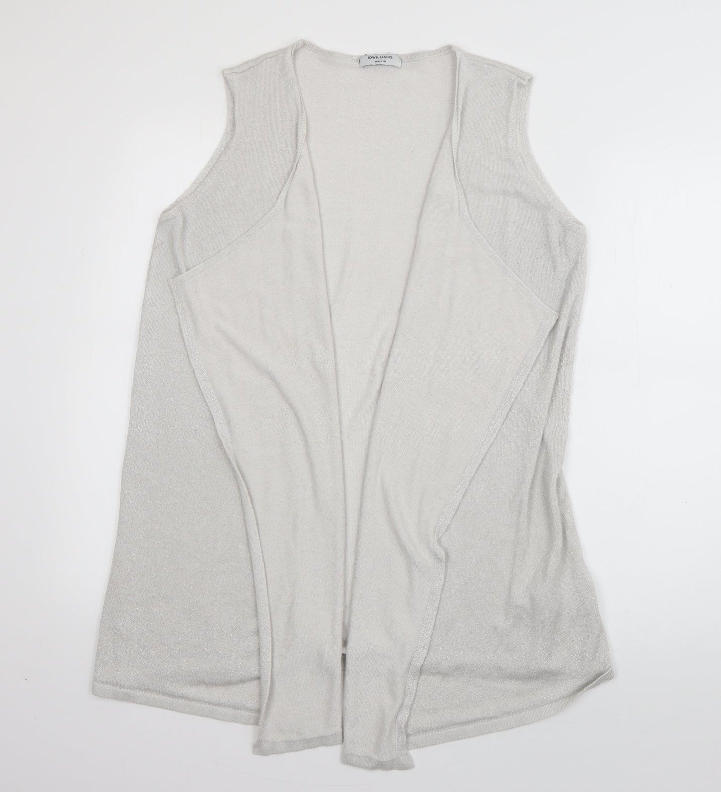 JD Williams Womens White V-Neck Viscose Cardigan Jumper Size 16