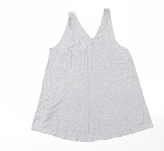 Gap Womens Grey Viscose Basic Tank Size M V-Neck