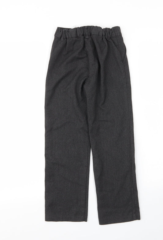 F&F Boys Grey Viscose Capri Trousers Size 7 Years L21 in Regular Zip