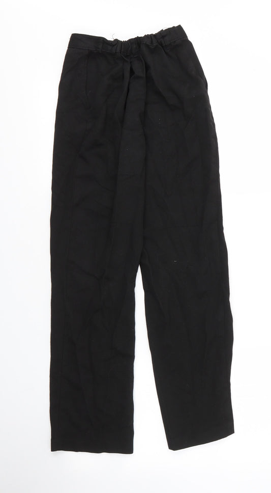 George Boys Black Viscose Capri Trousers Size 11 Years L25 in Regular Zip