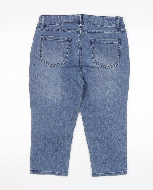 D.Jeans Womens Blue Cotton Culotte Shorts Size 8 L18 in Regular