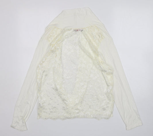 Nouvelle Womens Ivory V-Neck Viscose Cardigan Jumper Size 14