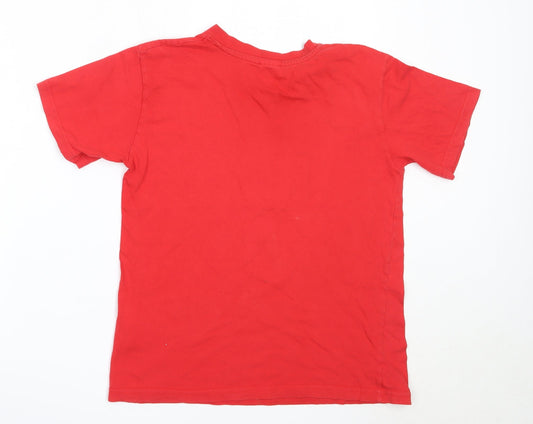 LFC Boys Red Cotton Basic T-Shirt Size 12-13 Years V-Neck - Liverpool FC