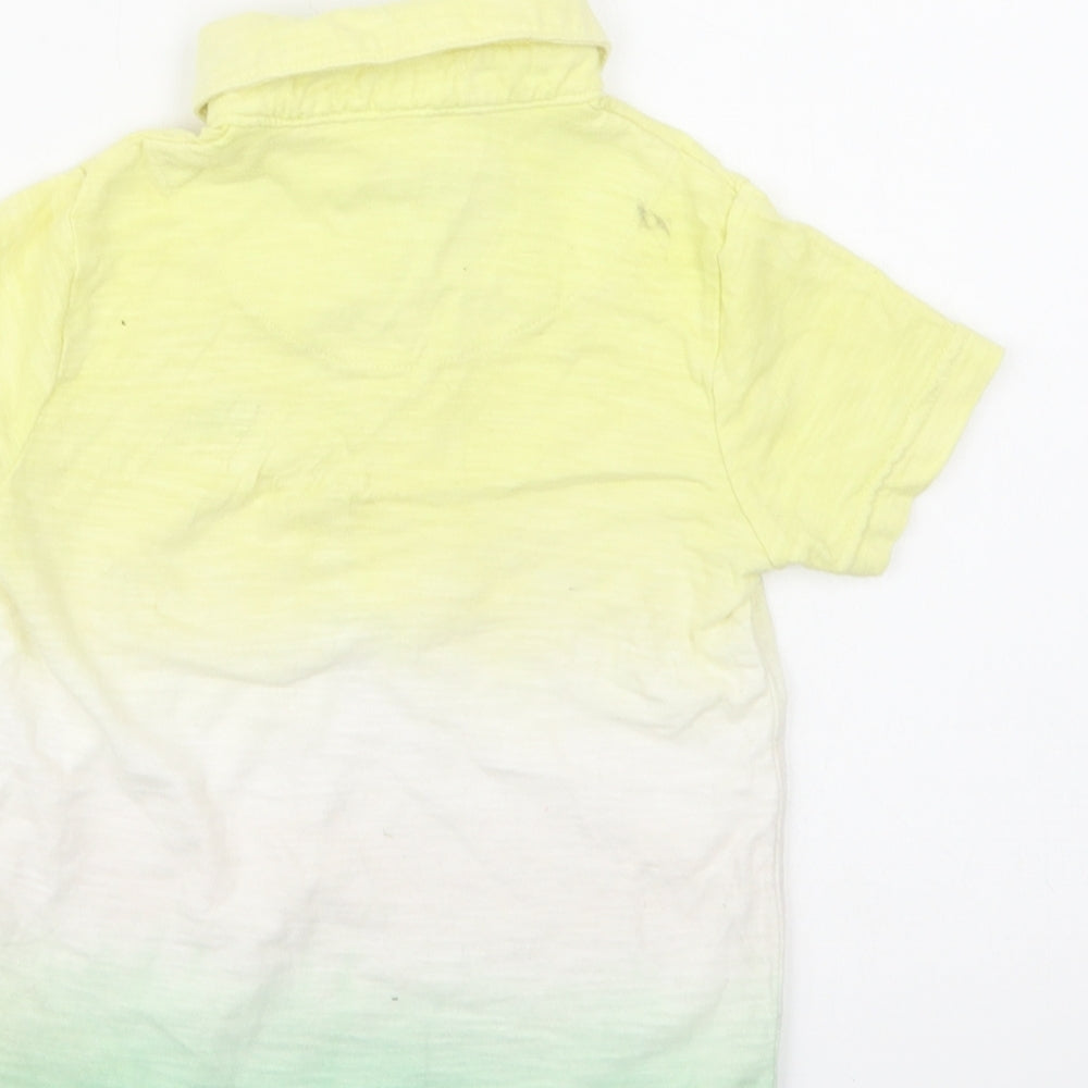 F&F Baby Multicoloured Batik Cotton Basic Polo Size 12-18 Months Collared Button - Dino