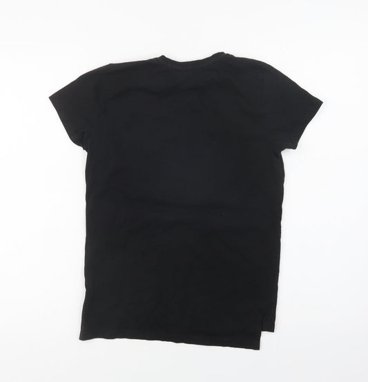 Primark Girls Black Cotton Basic T-Shirt Size 9-10 Years Crew Neck - PlayStation