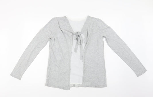 Dorothy Perkins Womens Grey Crew Neck Acrylic Pullover Jumper Size 8