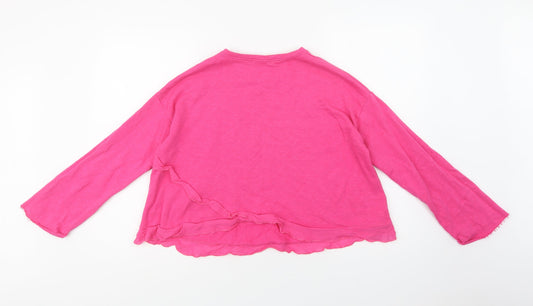 Zara Girls Pink Cotton Pullover Sweatshirt Size 11-12 Years