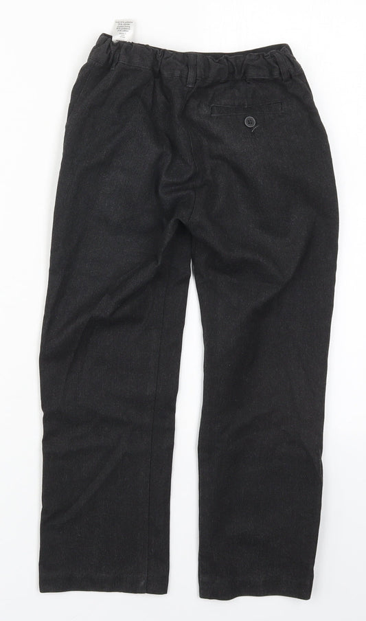 F&F Boys Grey Viscose Dress Pants Trousers Size 6-7 Years Regular Hook & Eye