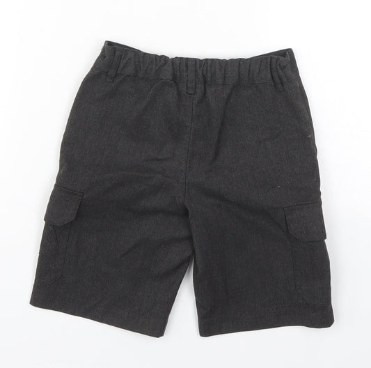 ext Boys Grey Polyester Bermuda Shorts Size 6 Years Regular
