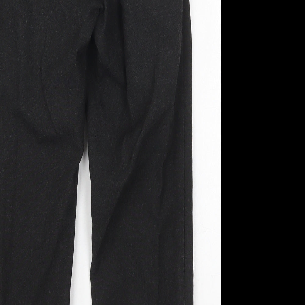 F&F Boys Grey Polyester Dress Pants Trousers Size 6-7 Years Regular Hook & Eye