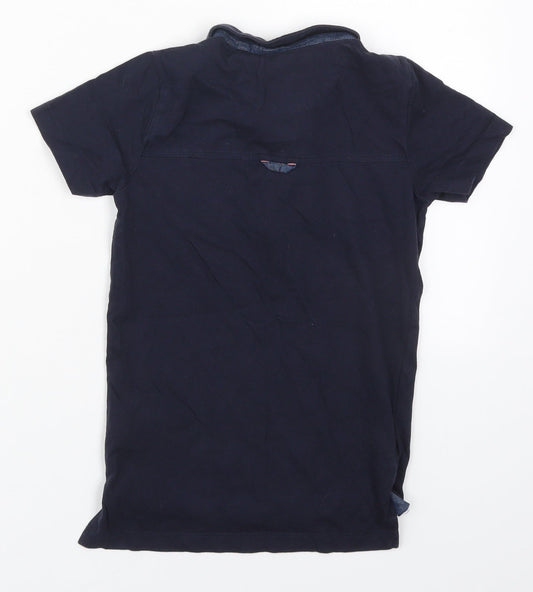 NEXT Boys Blue Cotton Basic Polo Size 6 Years Collared Pullover