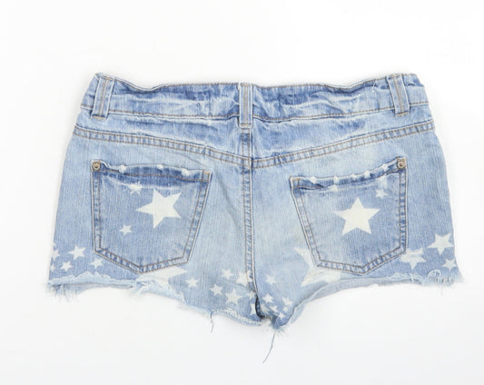 Generation Girls Blue Cotton Hot Pants Shorts Size 14 Years Regular