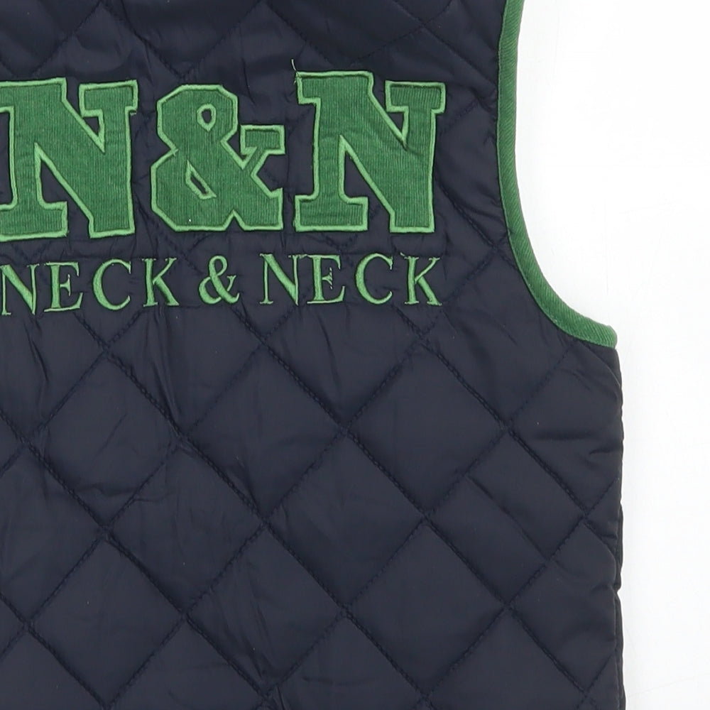 Neck & Neck Boys Blue Gilet Coat Size S Zip