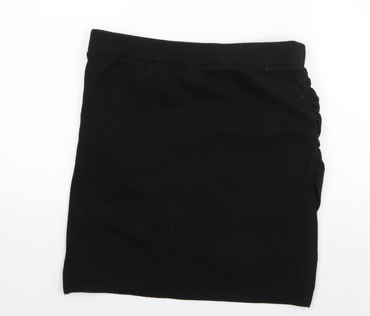 Divided Womens Black Polyester A-Line Skirt Size M