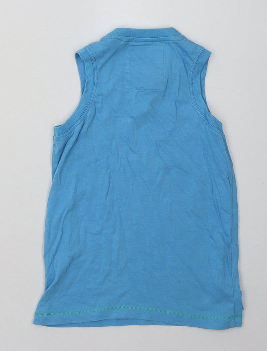 NEXT Girls Blue Cotton Basic Tank Size 5 Years Crew Neck Pullover