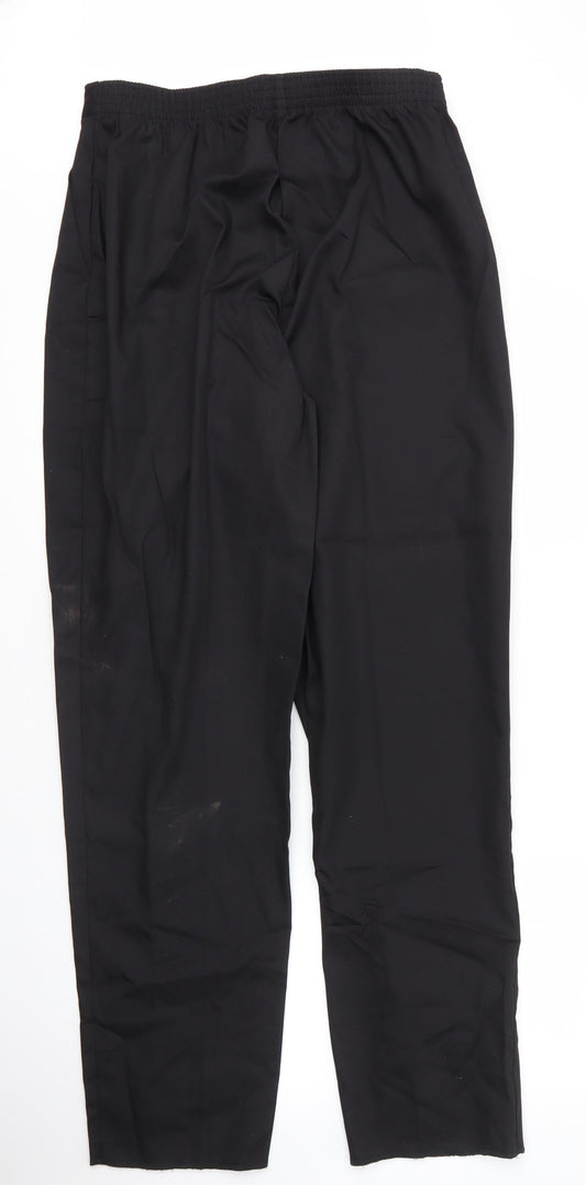 Alexandra Womens Black Cotton Trousers Size 16 L32 in Regular Zip