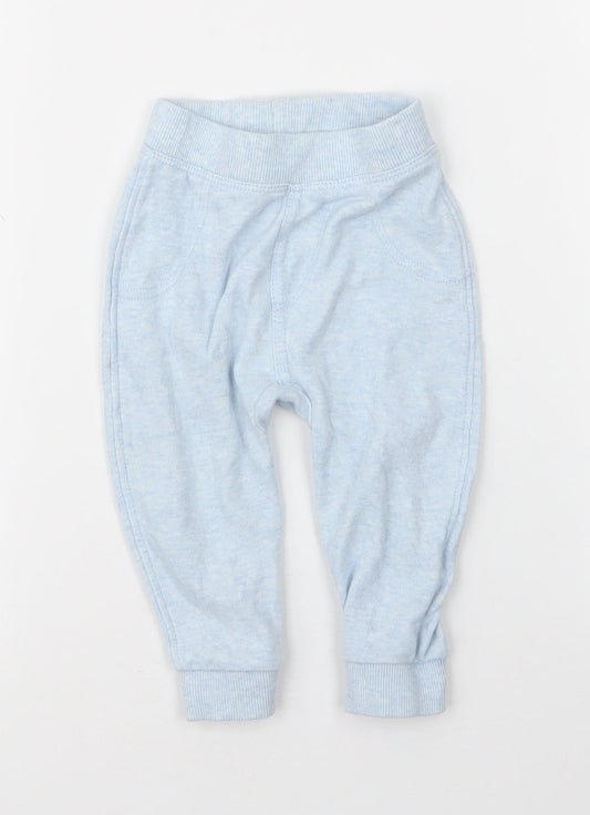 George Boys Blue Cotton Capri Leggings Size 6-9 Months