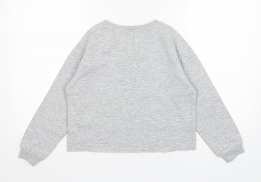 George Girls Grey Polyester Pullover Sweatshirt Size 6-7 Years