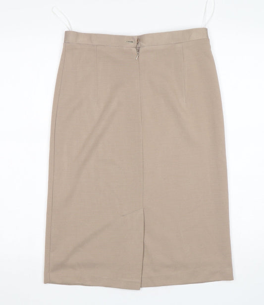 GRAY&OSBOURN Womens Beige Acrylic Straight & Pencil Skirt Size 10