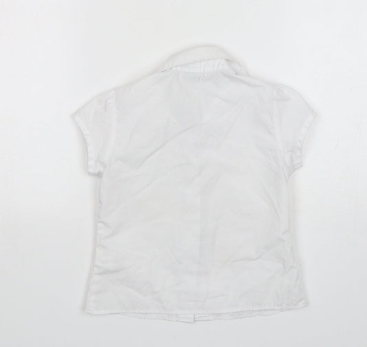 TU Girls White Polyester Basic Button-Up Size 4 Years Collared - School Wear