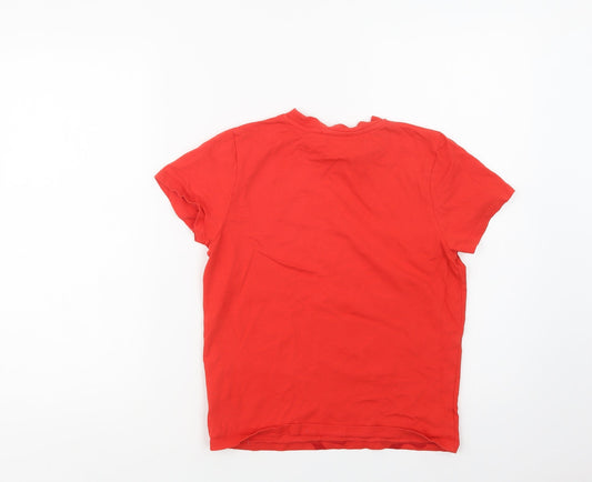 L.F.C. Boys Red Cotton Basic T-Shirt Size 7-8 Years Crew Neck - Liverpool FC
