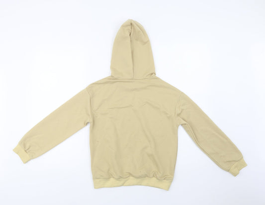 SheIn Girls Beige Cotton Pullover Hoodie Size 10-11 Years