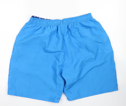 GRCF Mens Blue Polyester Athletic Shorts Size 2XL L6 in Regular Drawstring - Board Shorts